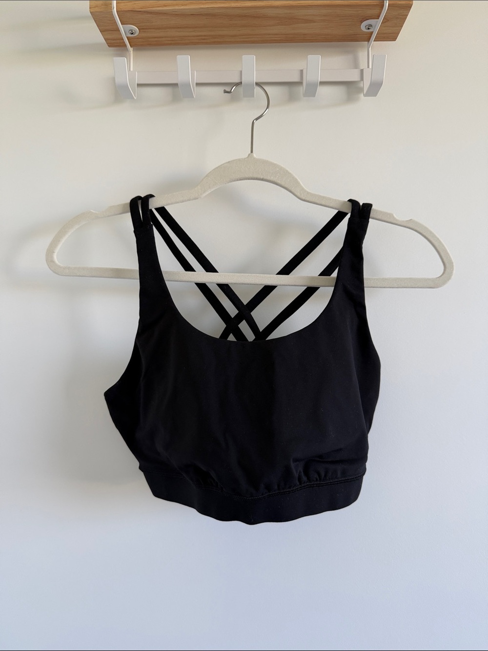 Lululemon Black Strappy Back Crop Sports Bra - Women Intimates